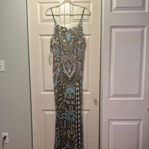 Elegant Multicolor Beaded Dress